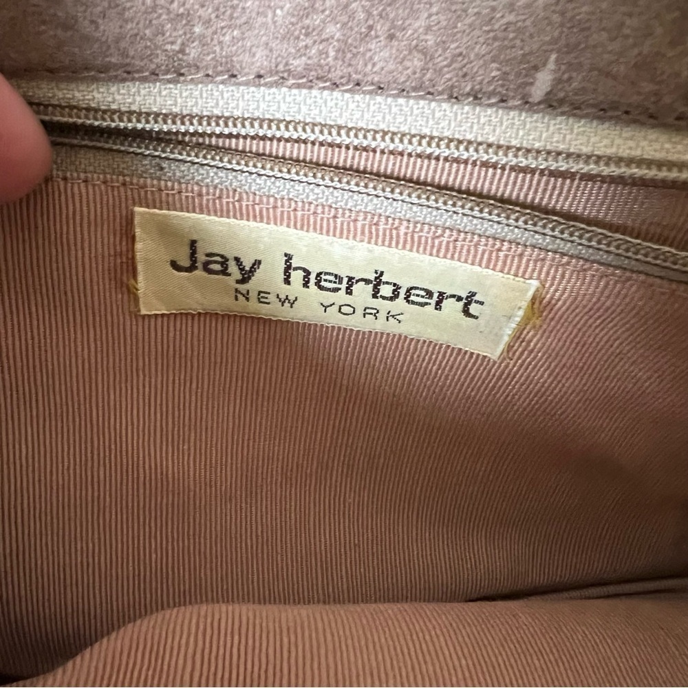 VTG 70s Jay Herbert New York Beige Reptile Lizard Leather Shoulder Bag Purse - Picture 16 of 16